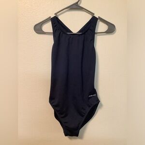 Dolphin Women’s navy cut out back size 36 1 pc swimsuit polyester spandex blend